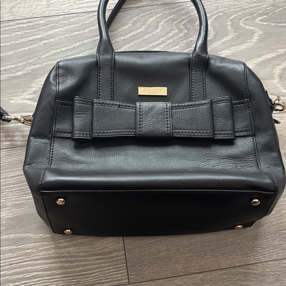 Kate Spade Black Leather Bow Satchel - Picture 3 of 9